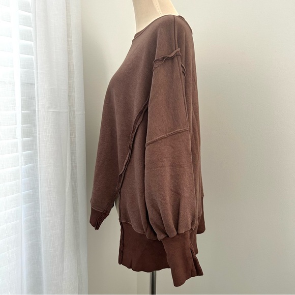 ☀️NEW Free People We The Free Camden Pullover. Chocolate Brown. Size: XS - Picture 7 of 12